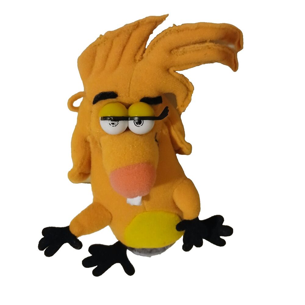 Nickelodeon 1997 Vintage Angry Beavers Norbert Stuffed Plush Animal Toy Doll 8"